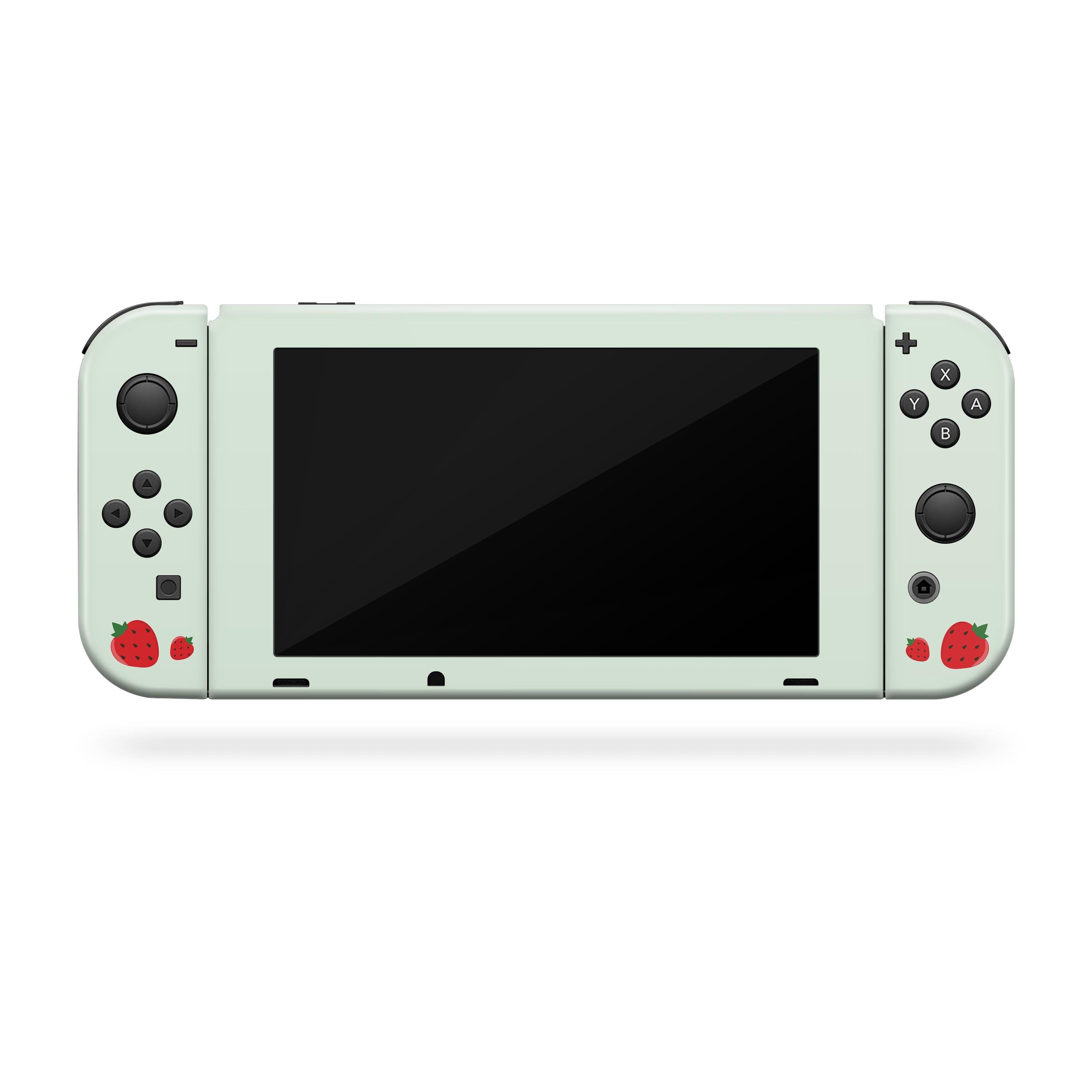 TACKY DESIGN Strawberry Nintendo Switch Skin Wrap | Cute 3M Vinyl Full Cover - Tackydesign