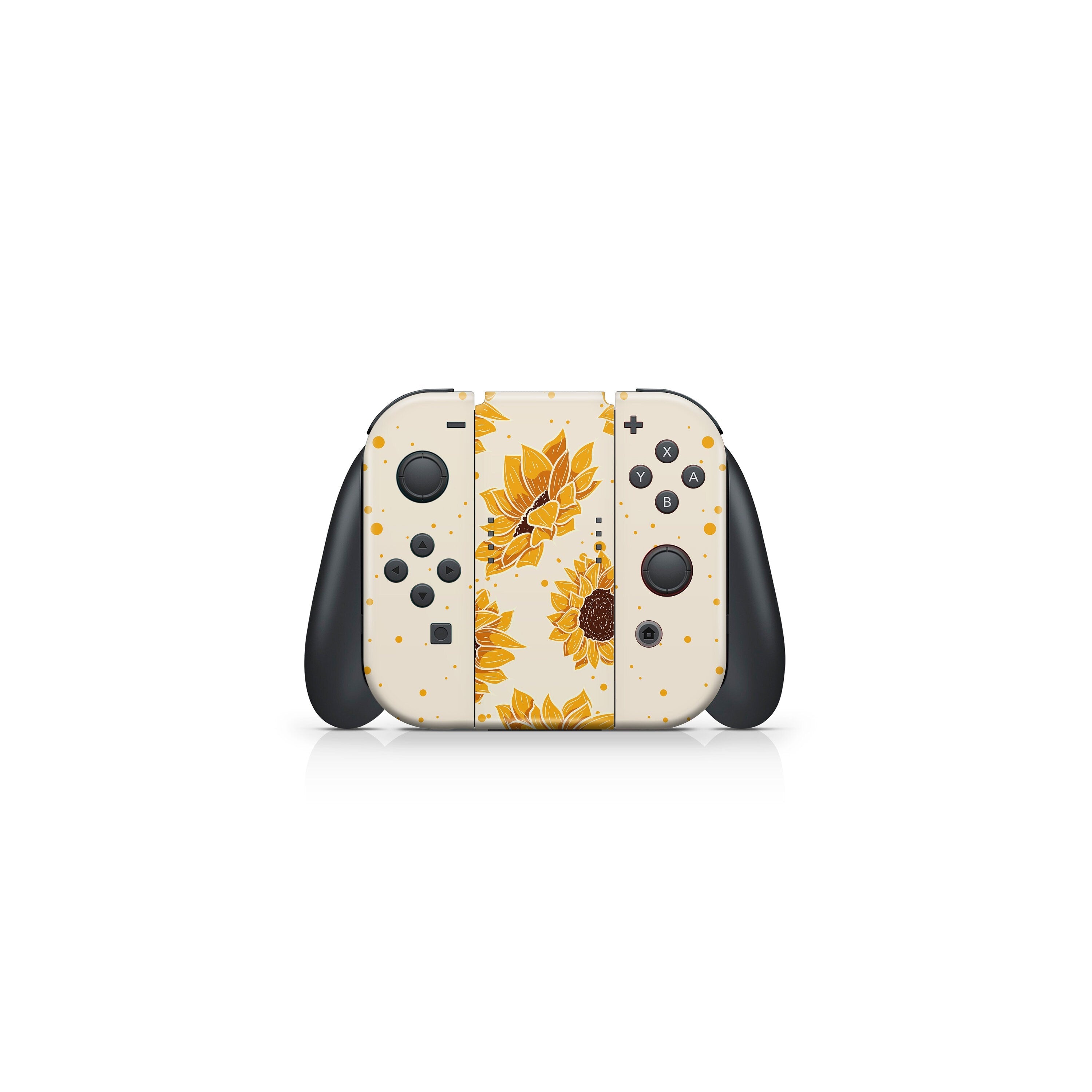 TACKY DESIGN Sunflower Nintendo Switch Skin Wrap | Floral Premium 3M Vinyl Full Cover Decal Sticker - Tackydesign