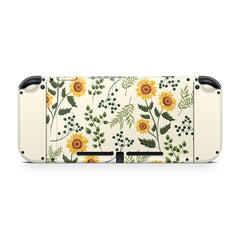 TACKY DESIGN Sunflowers Nintendo Switch Skin Wrap | Floral 3M Vinyl Cover - Tackydesign