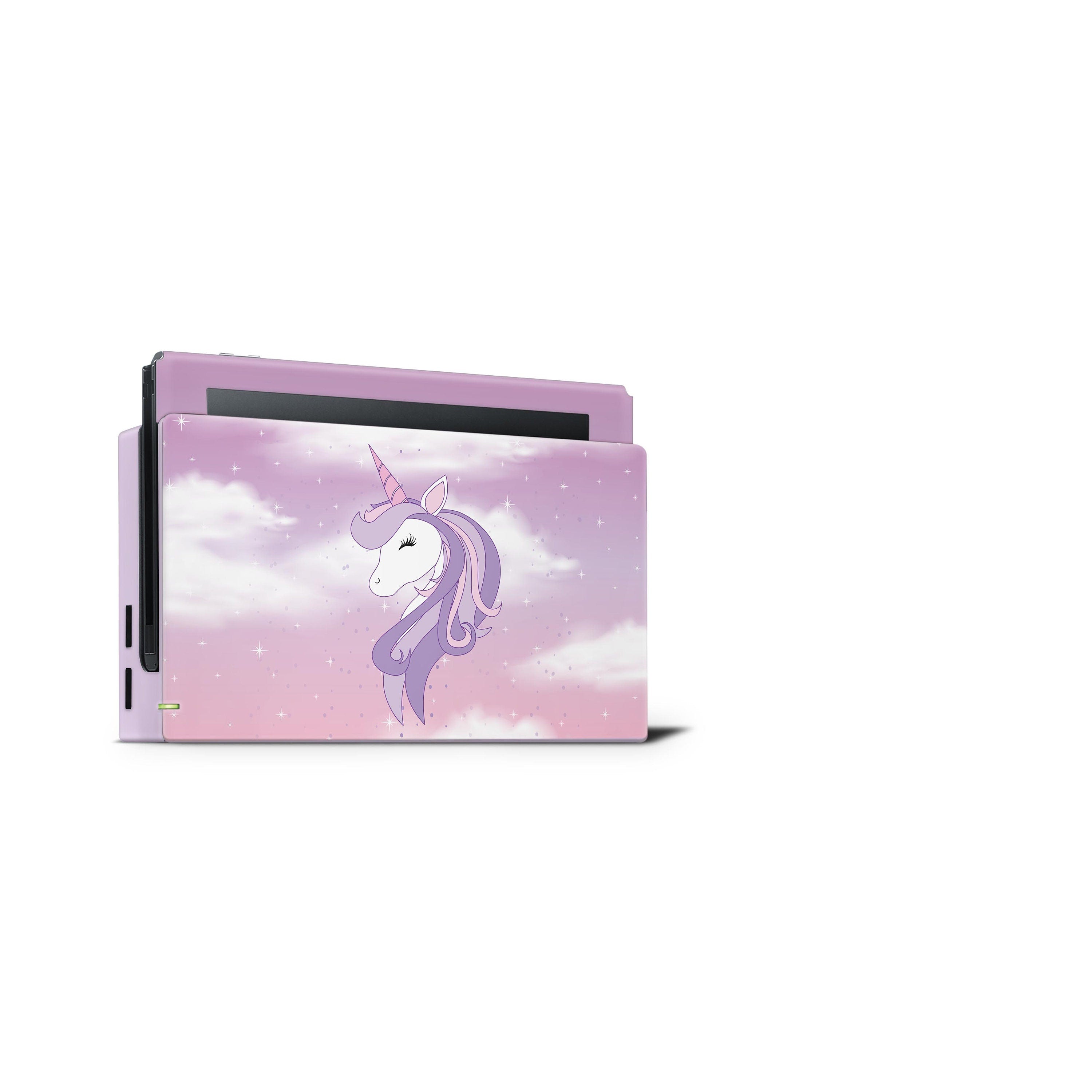 TACKY DESIGN Unicorns Nintendo Switch Skin Wrap | Pastel Pink Rainbow 3M Vinyl Cover - Tackydesign