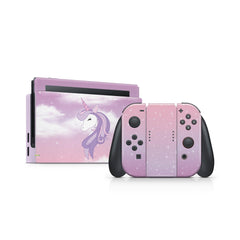 TACKY DESIGN Unicorns Nintendo Switch Skin Wrap | Pastel Pink Rainbow 3M Vinyl Cover - Tackydesign