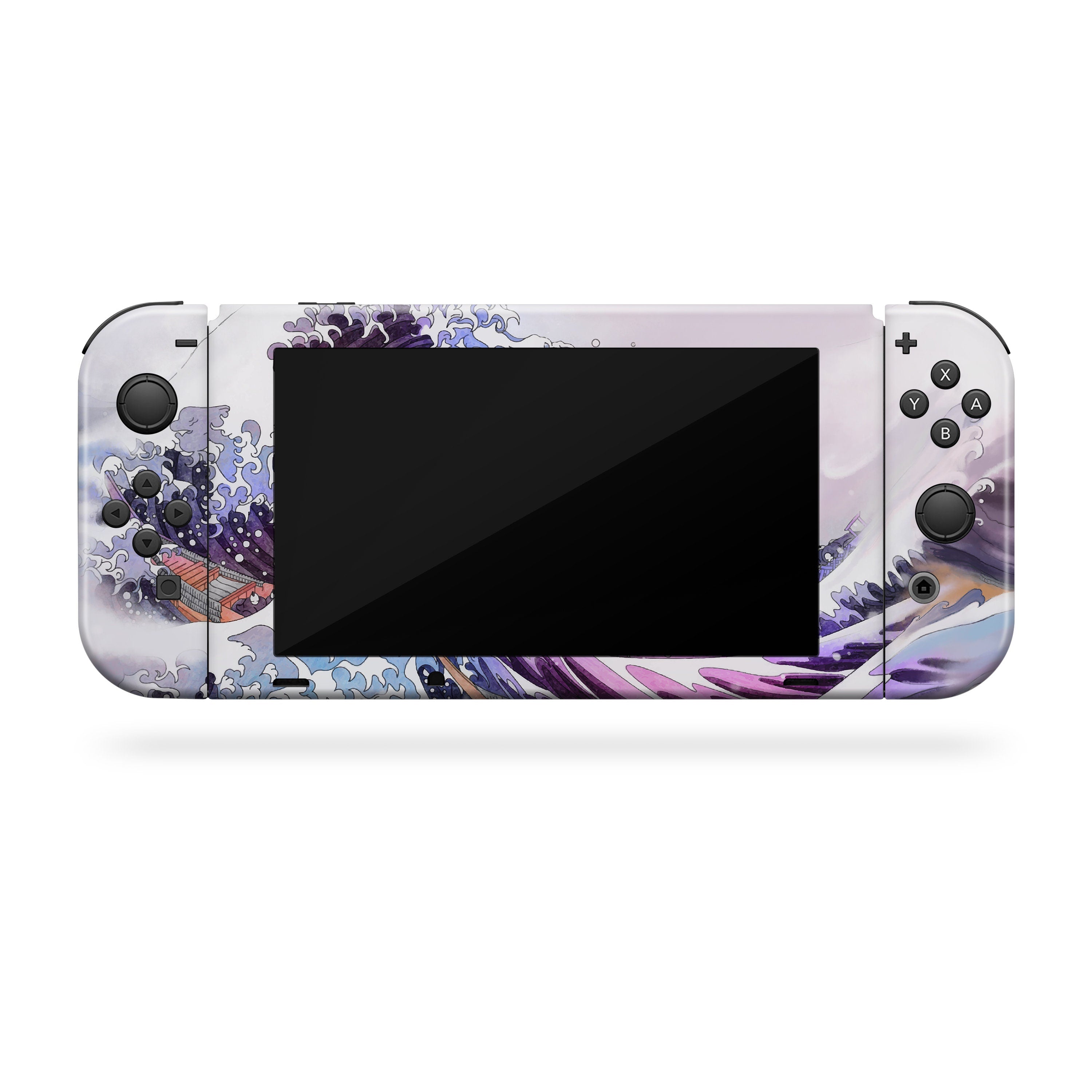TACKY DESIGN Watercolor Nintendo Switch Skin Wrap | Kanagawa Wave Skin 3M Vinyl Cover - Tackydesign