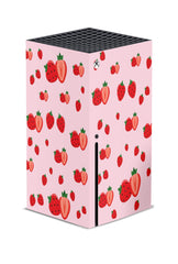 Xbox series x skin Strawberries, Series s pink skin Vinyl 3m stickers Full wrap cover - Tackydesign